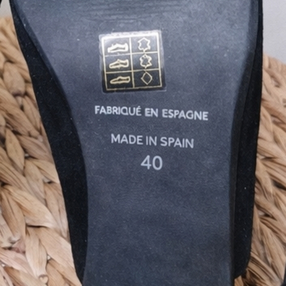 Free People Sparkler Mule Glitter Heel Black Suede Lace Back Block Heel Size 40 - Picture 11 of 12